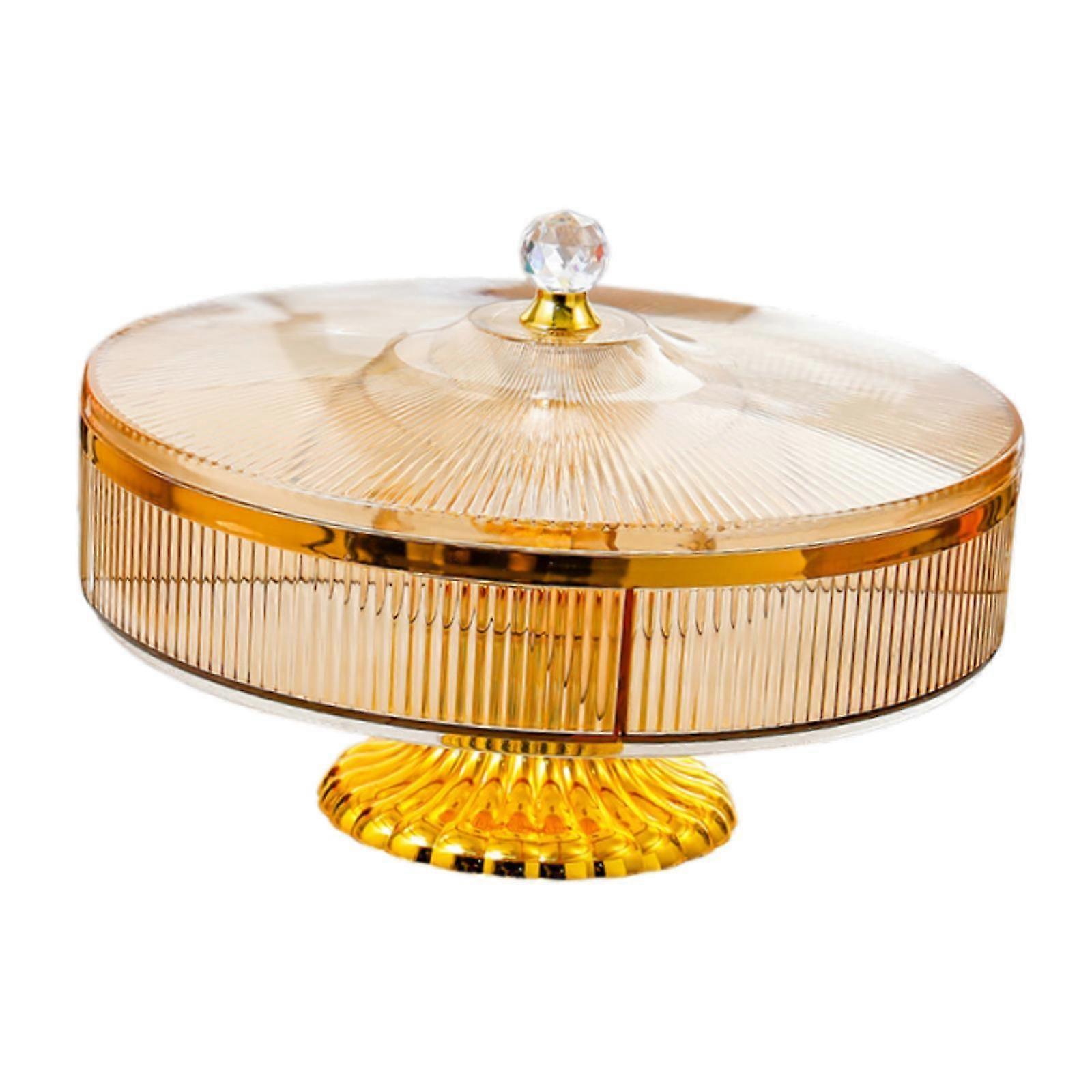 Desert Serving Plate for Daily Use Versatile Footed Cake Plate Muffins Donut amber