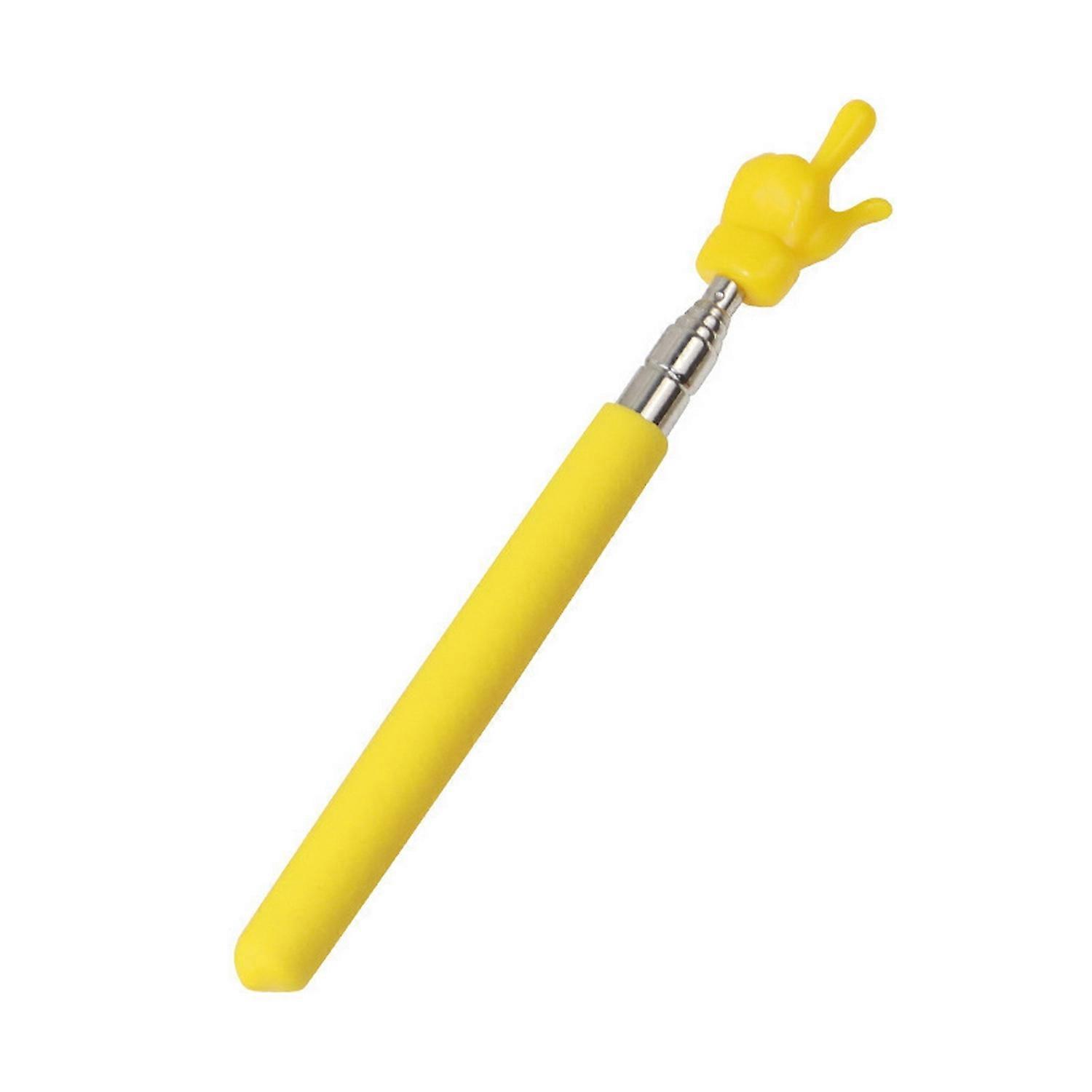 Retractable Teacher Pointer Colored Non-slip Handle Finger Design Stainless Steel Telescopic Rod