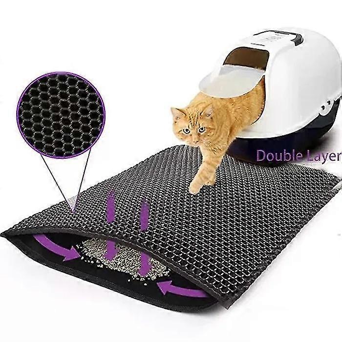 Pet Mat Double Layer Pet Litter Box Mat Non-slip Sand Cat Pad Washable Clean Pad Products