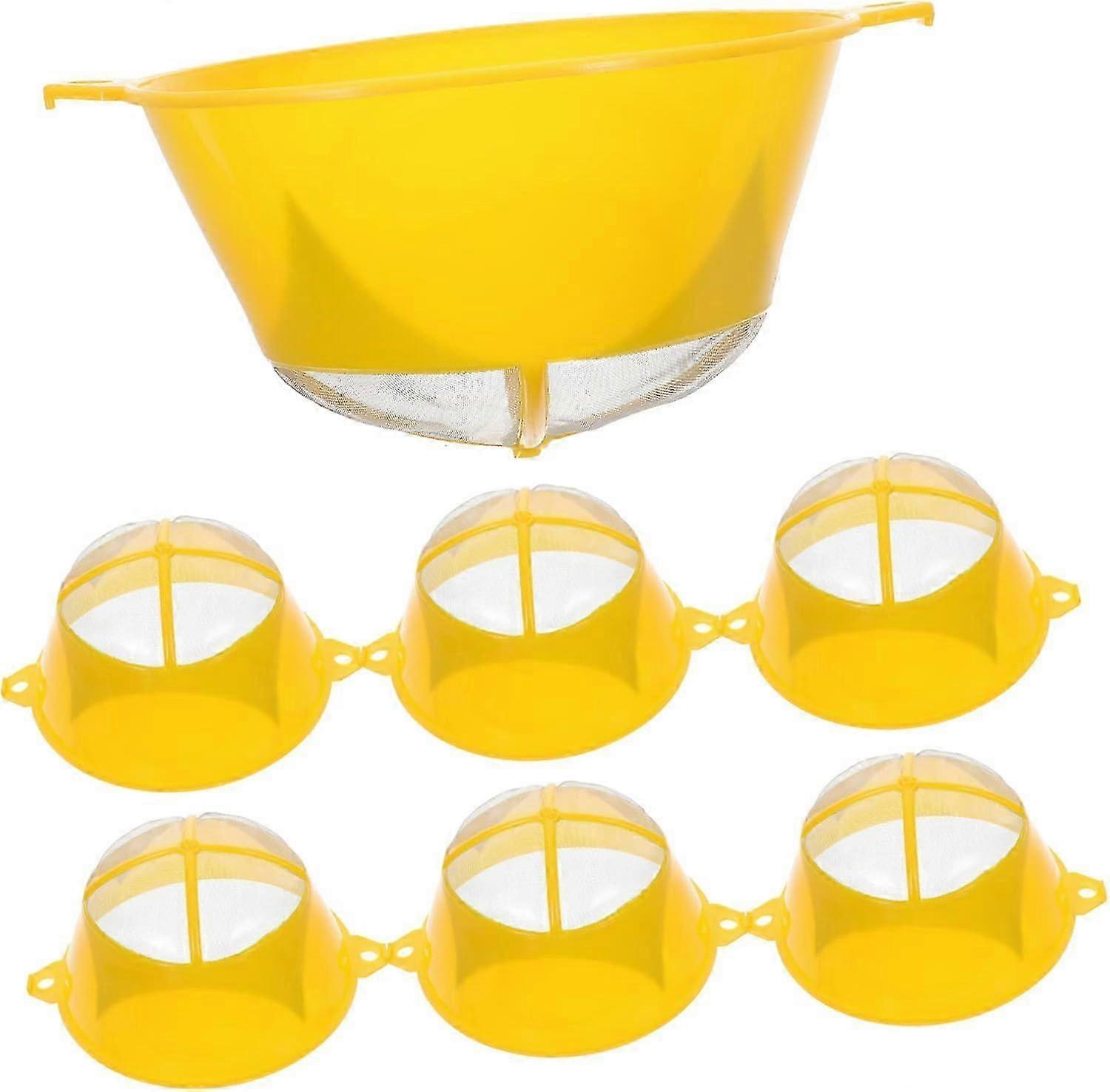 10pcs Plastic Paint Filter Funnels with Fine Nylon Mesh for Oil Strainers and Food Residue (12.5X10.5CM)