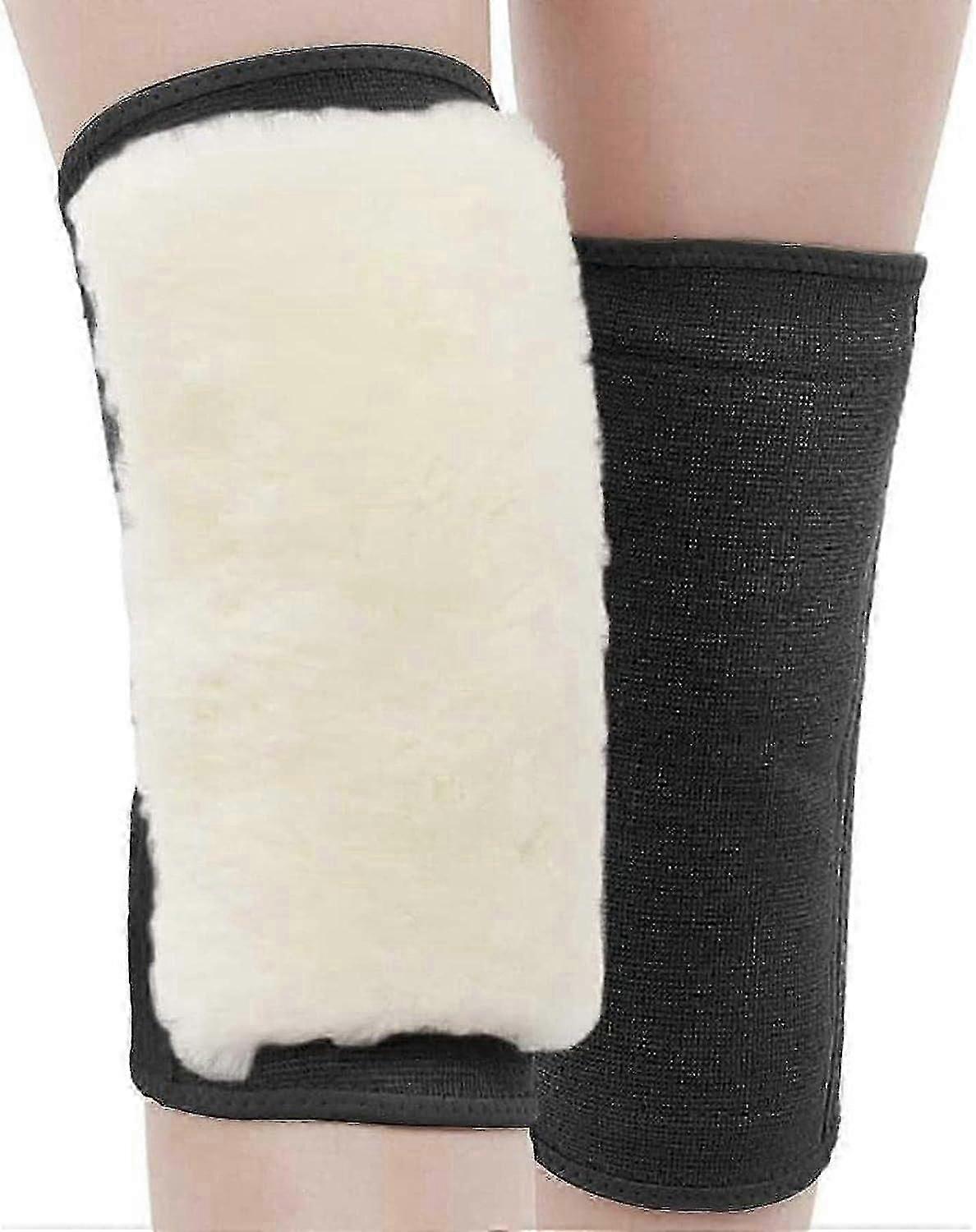 フリースニーウォーマー |アジャスタブ;eカシミヤニーウォーマー-ラムフリースニースリーブニーパッドマッスルジョイントケアニーサポート通気性ソフトニーレット