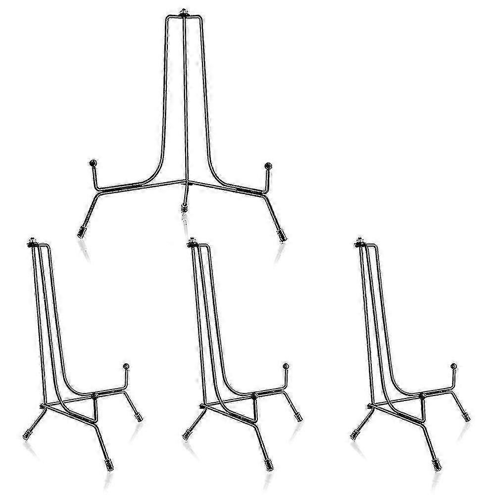 5 Pack 6 Inch Iron Display Stand, Black Iron Easel Plate Display Photo Holder Stand, Displays Pic