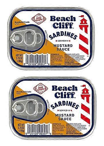 Beach Cliff Sardines à la moutarde Paquet de 2