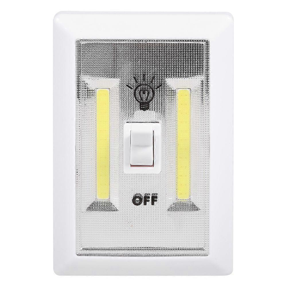 Multi-Use COB LED Wall Manual Push Switch Lamp Wireless Bedside Night Light Battery Powered