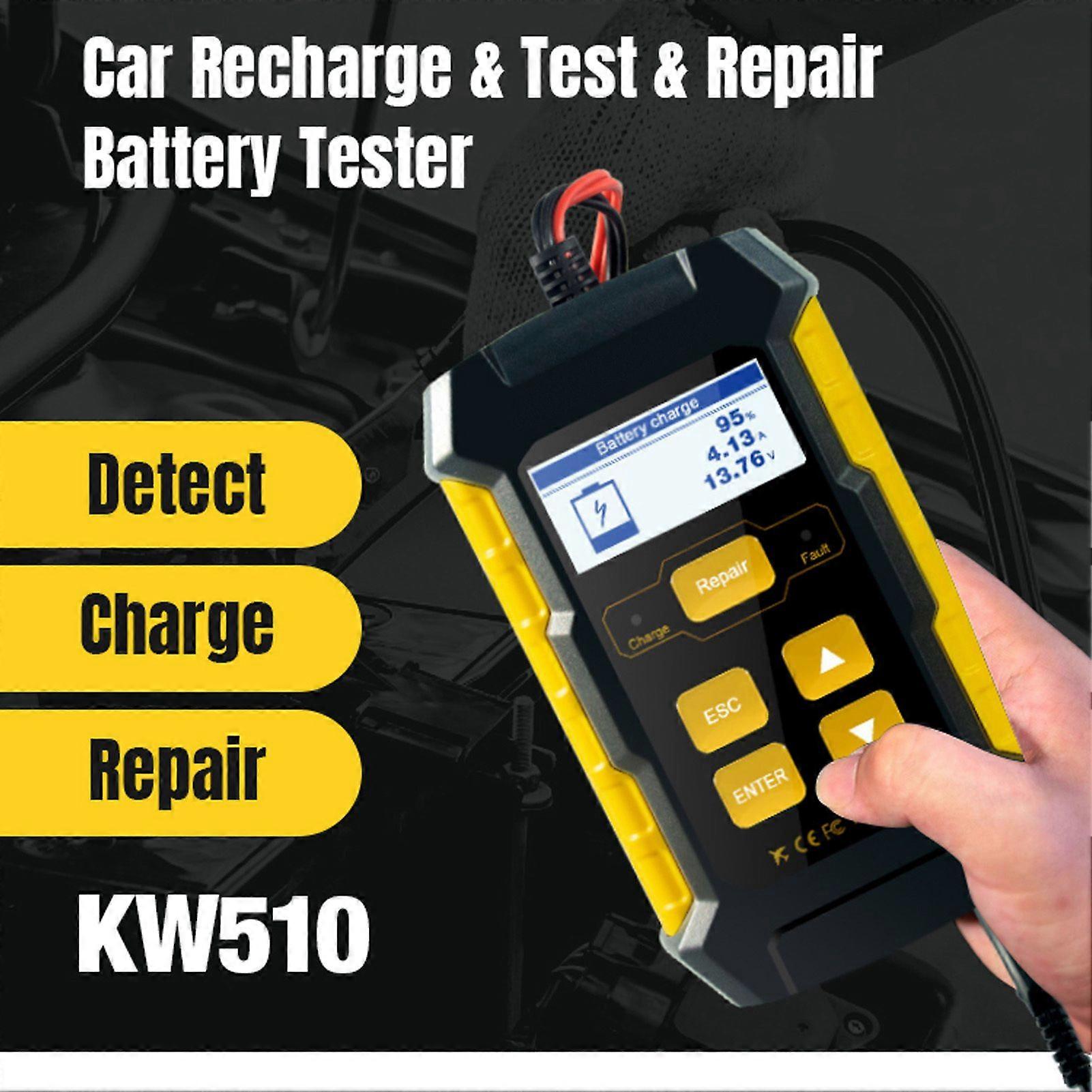 Car Battery Tester Charger Maintainer Automotive Load Analyzer Cranking Charging System Test ToolUK Plug 110250V