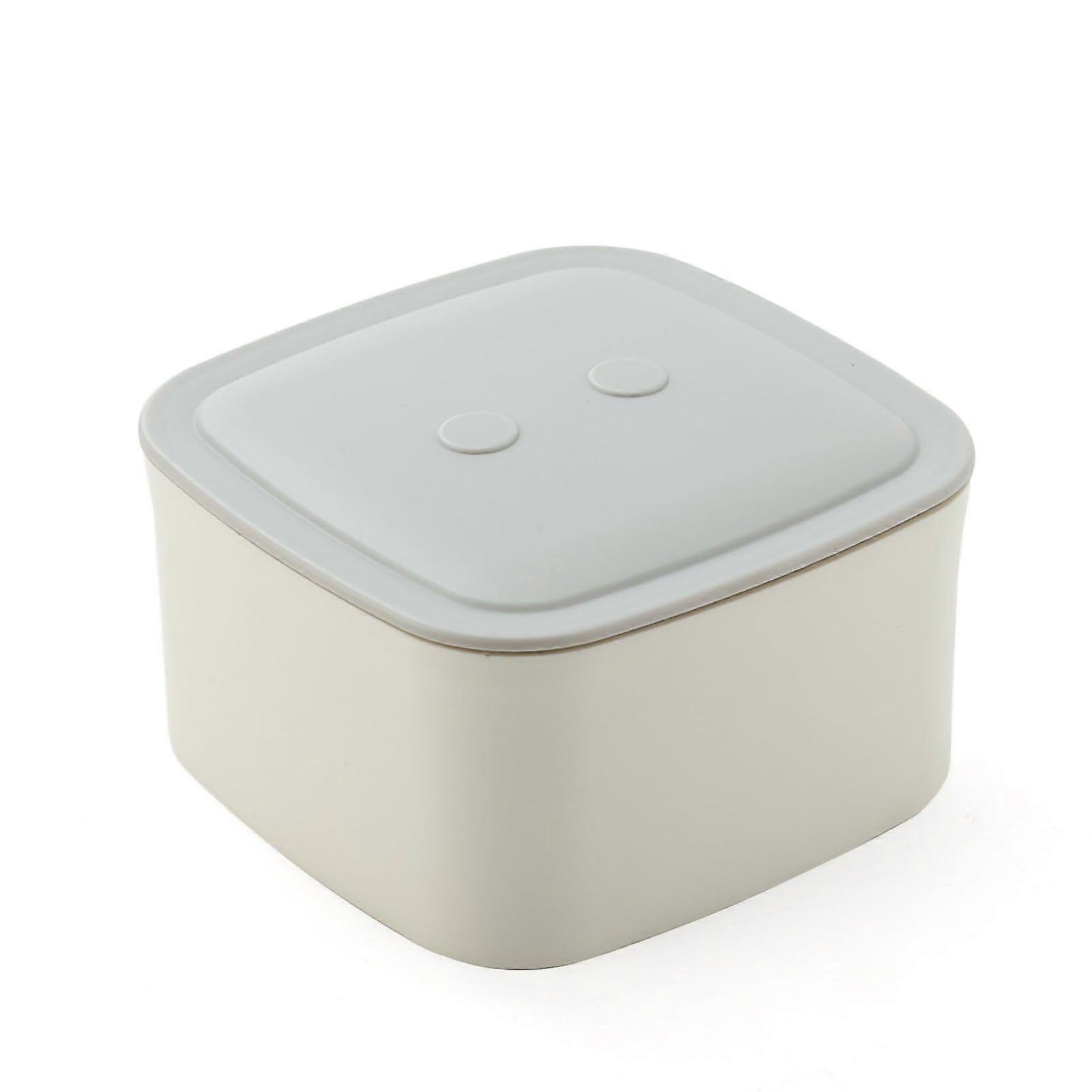 Magnetic Sewing Box PP Polyester Colorful Multifunctional Scandinavian Style Craft Storage Box for Home White and Grey