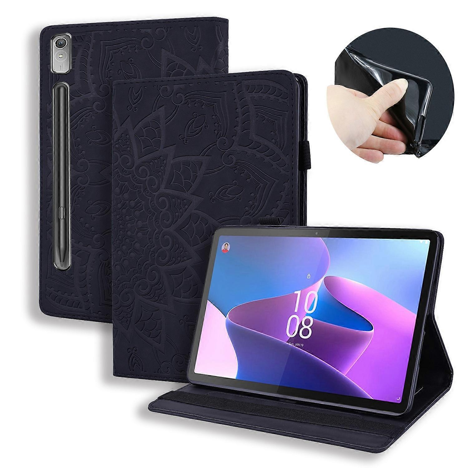 Calf Texture Embossed Leather Tablet Case