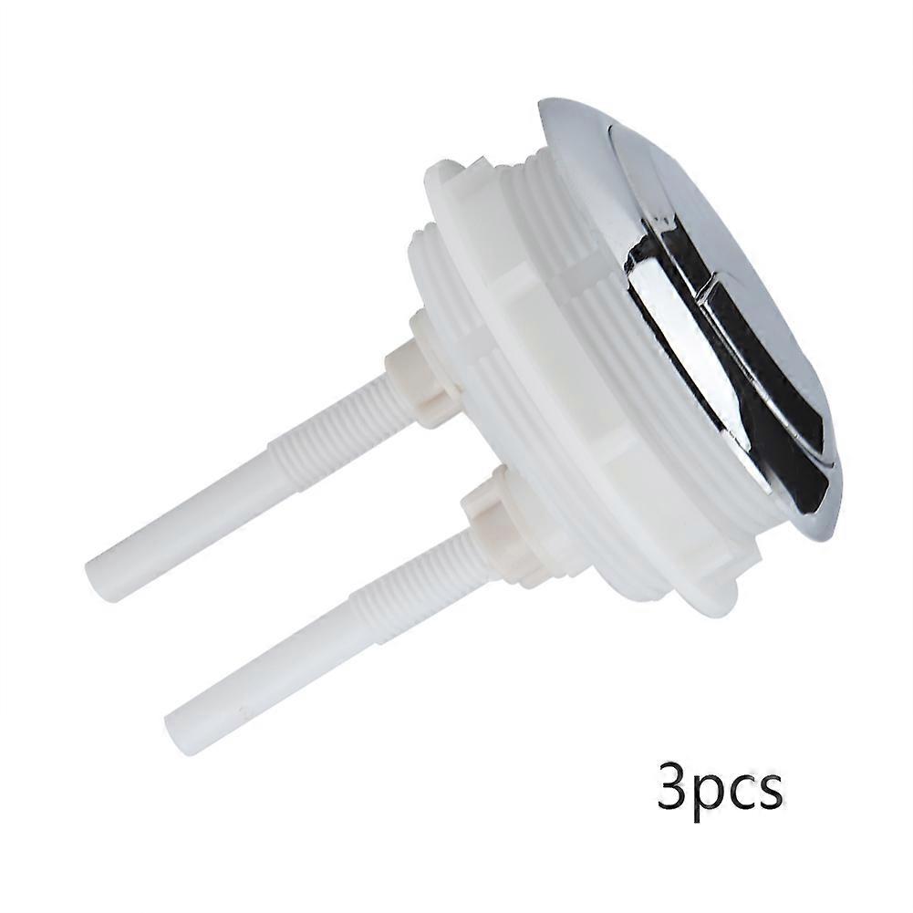 3 pcs / set Toilet Double-discharge Round Fead Push Flush Button