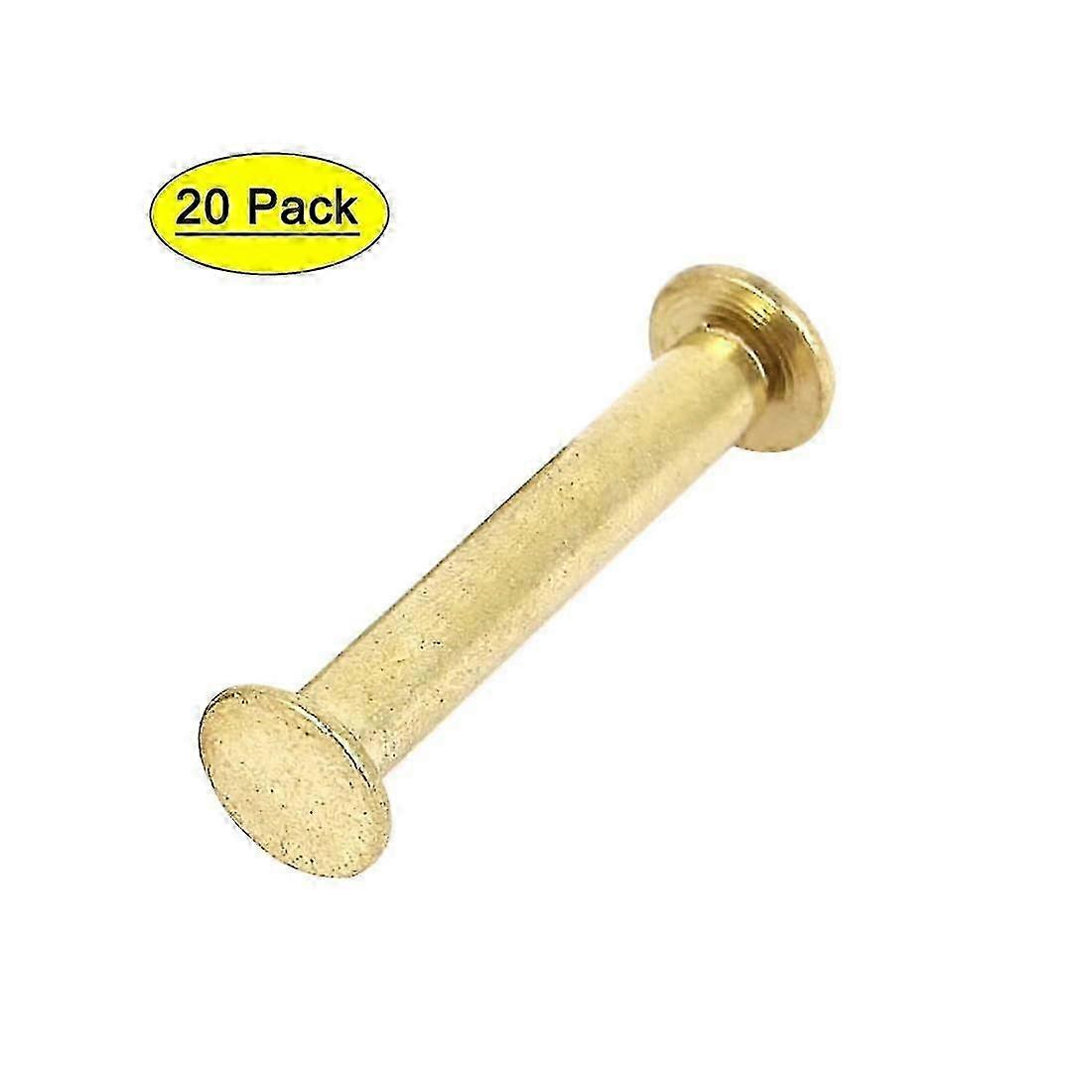 Brass Plated 5x30mm Binding Chicago Screw Post 20pcs for Leather Scrapbook