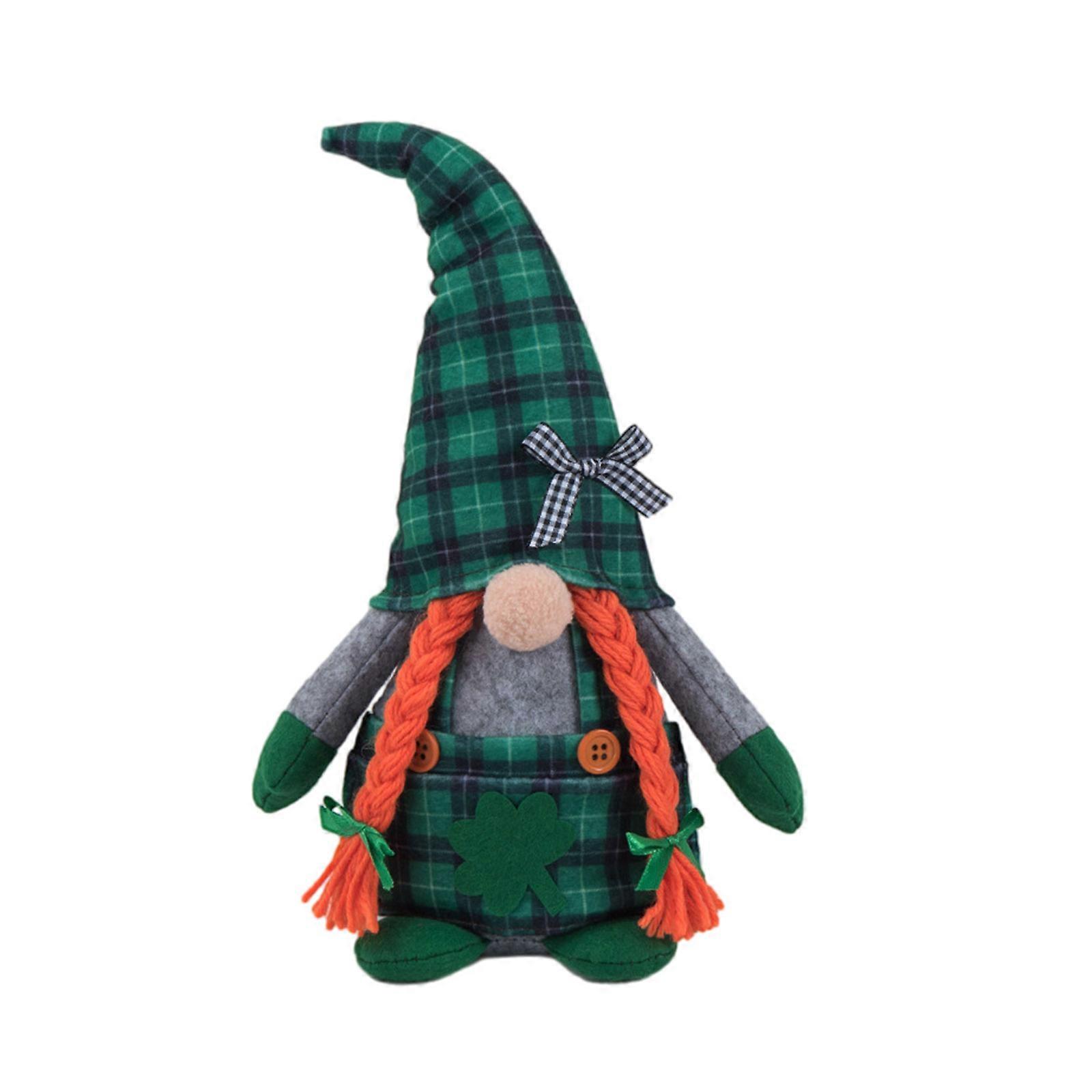 Spring Gnomes Patricks Day Faceless Doll Holiday Home Decorations Plush Handmade Swedish Tomtes Dwarfs for Farmhouse