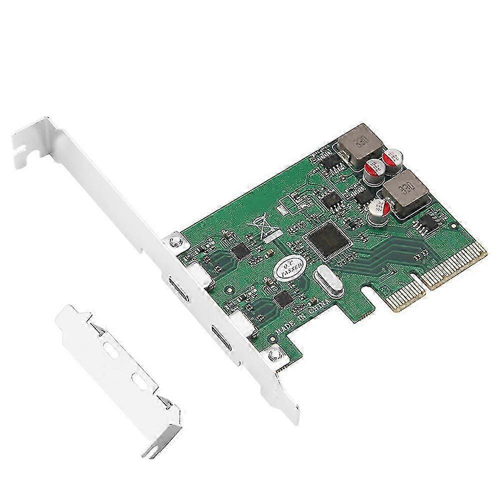 Pcie To Type-c Expansion Card 2 Port Type C For Desktop Computer