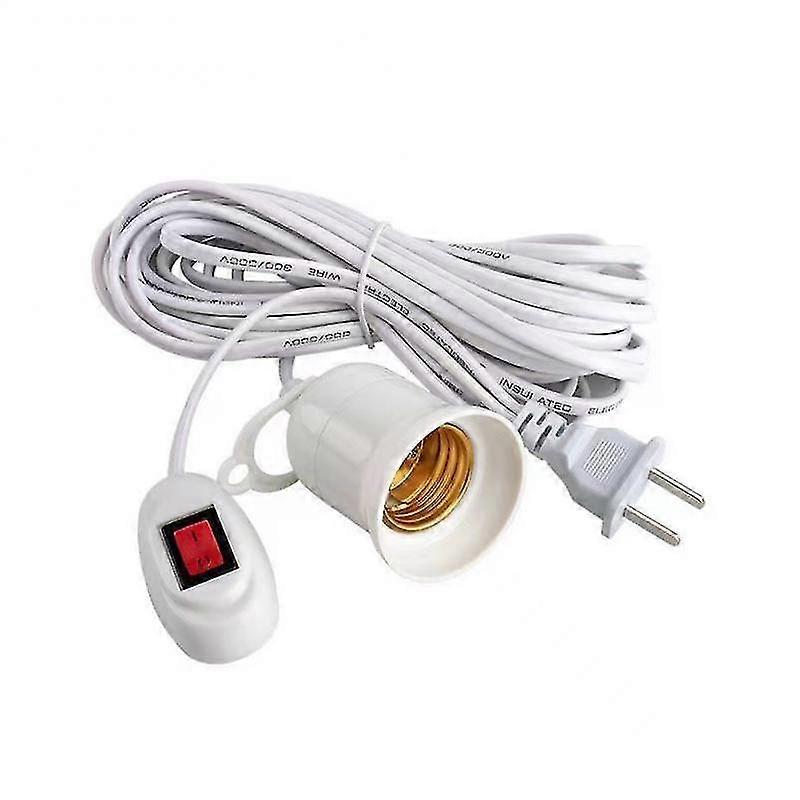 E27 Suspension Prise à vis universelle avec interrupteur Lampe Support de fiche Adaptateur Convertisseur avec interrupteur