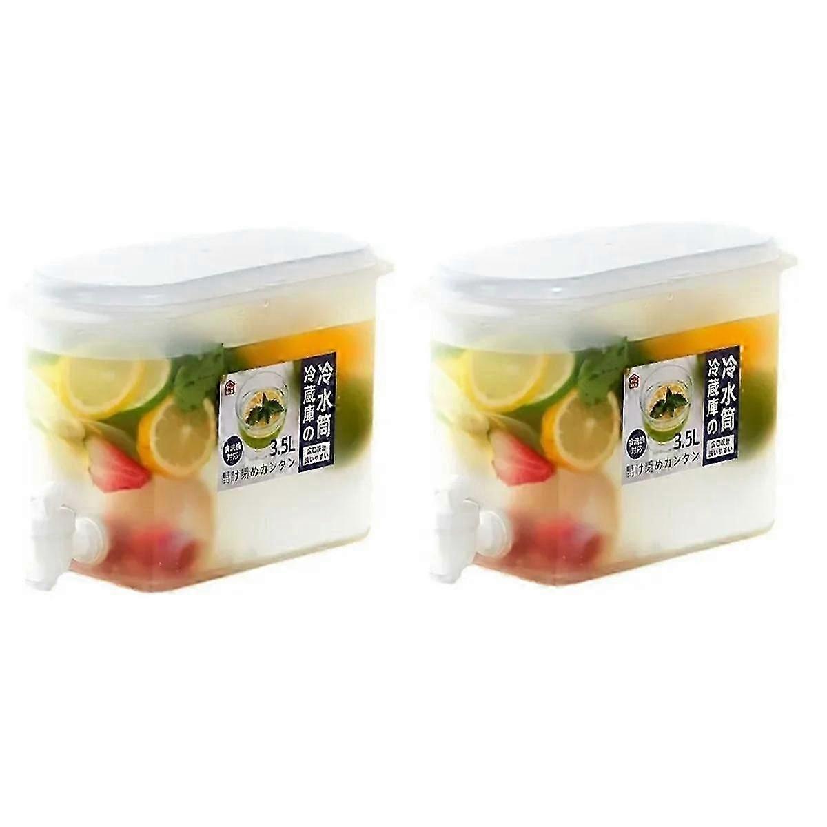 3.5L Large-Capacity Cold Water Bottle, Cold Water Bottle with Faucet, Refrigerator and Iced Drink Box