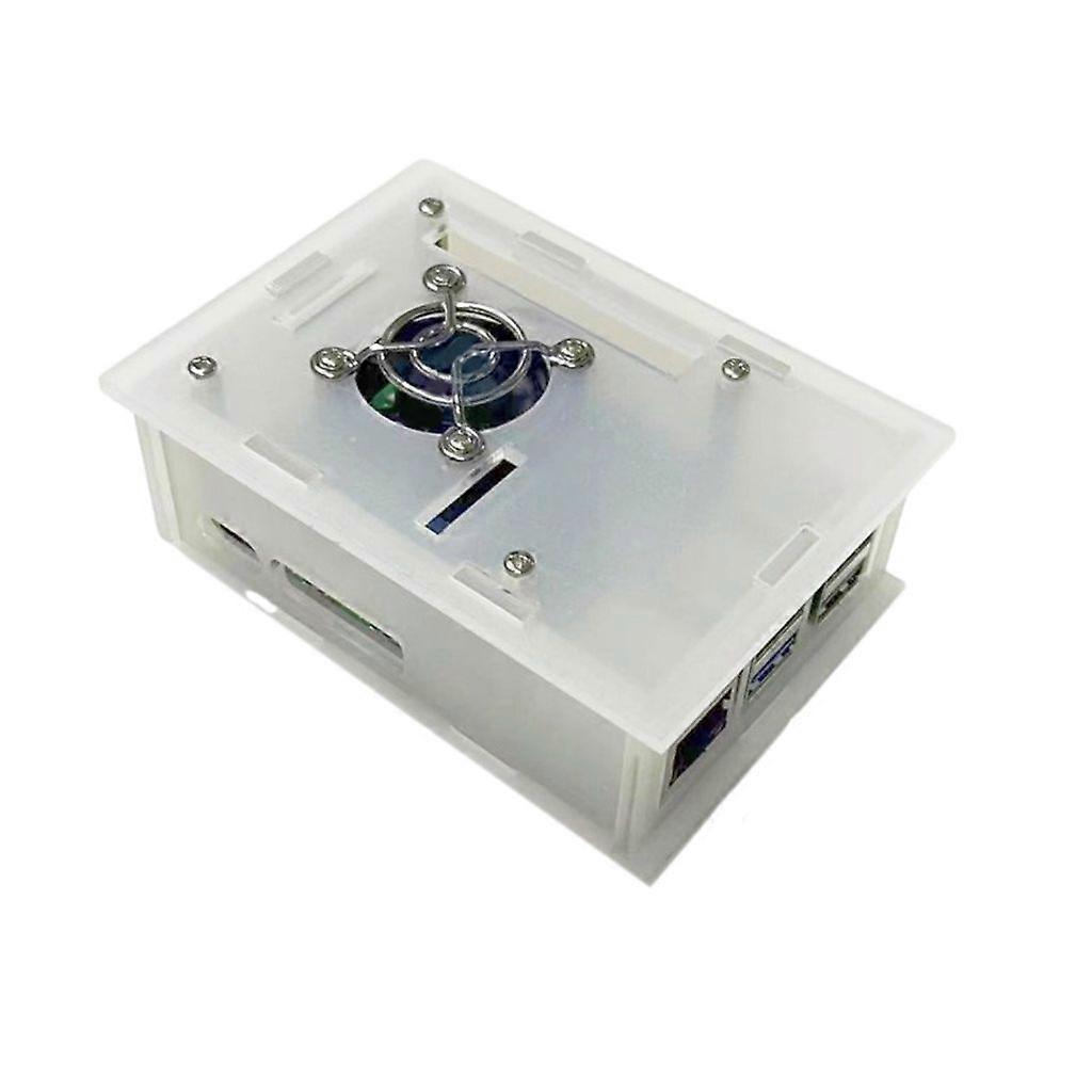 Acrylgehäuse Gehäuse für RPi 5 Development Board Cover Box mit Lüfter