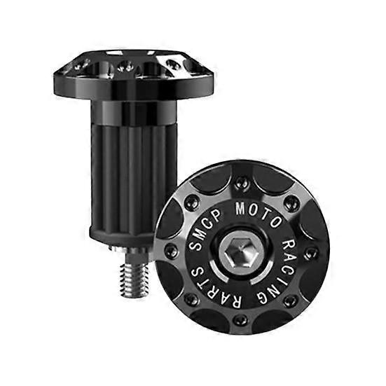 1 Pair Motorcycle Handlebar Plugs High Low Temperature Resistance Waterproof Non-slip Aluminum Alloy Handlebar Caps End Caps for Motorbike