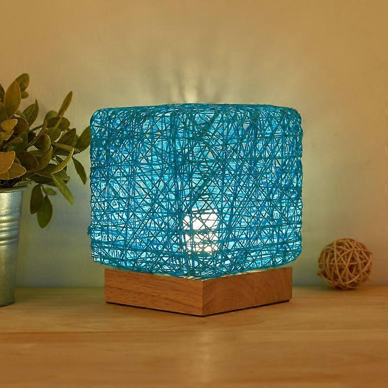 USB Square Sepak Takraw Table Lamp Bedroom Bedside Decorative Light, Spec: Dimming Switch+Base