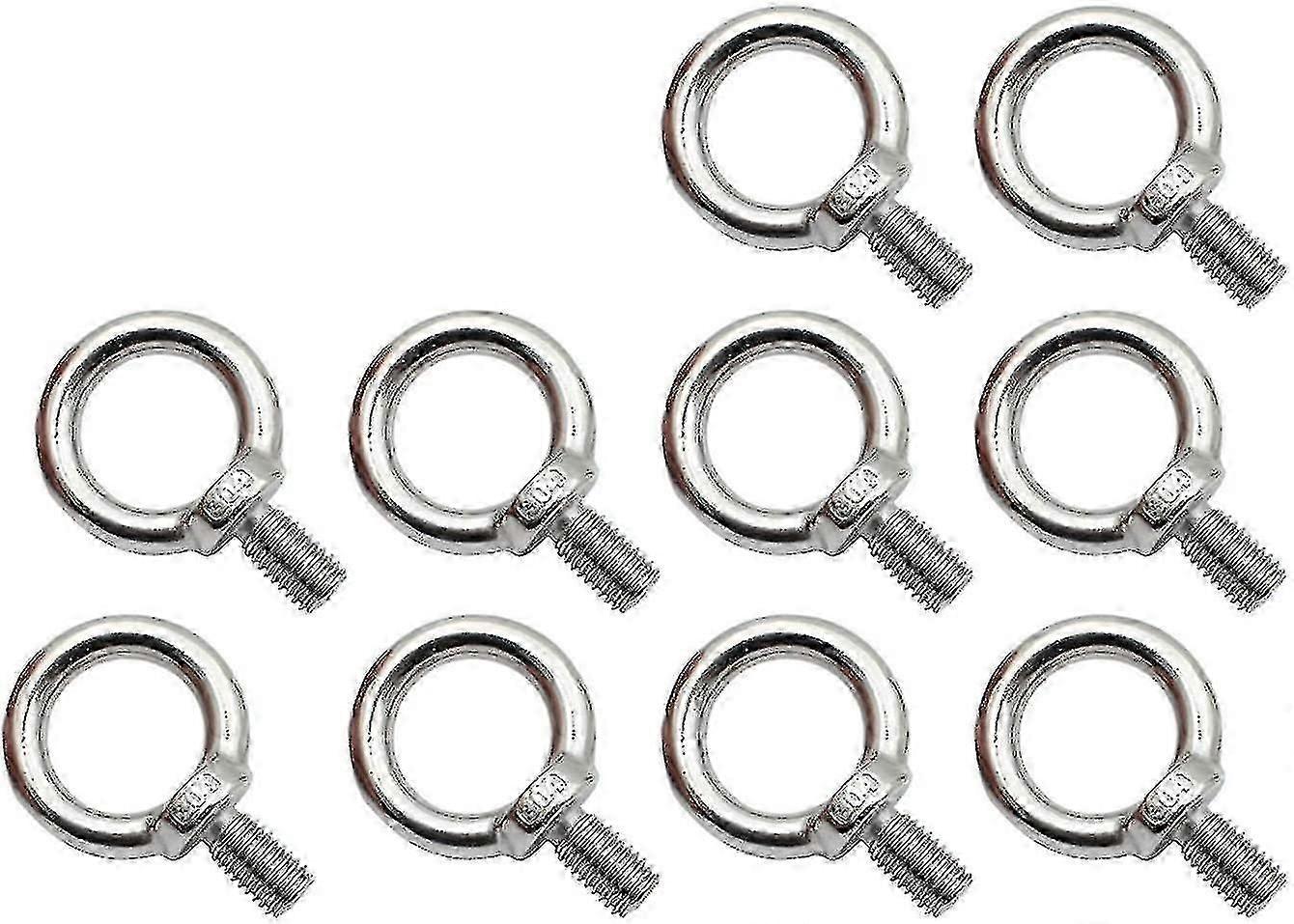 unike M8 rustfritt stål øyebolter 10 stk