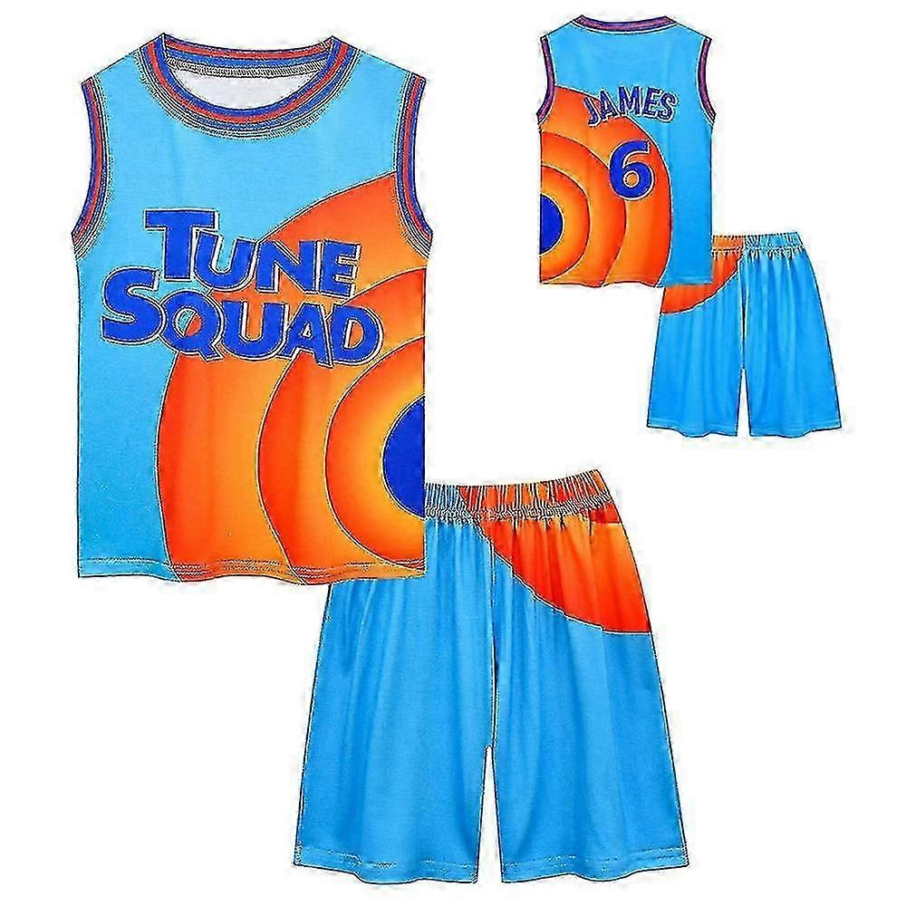 6-14 lat Kid Space Jam Jersey Stroje Dres do koszykówki