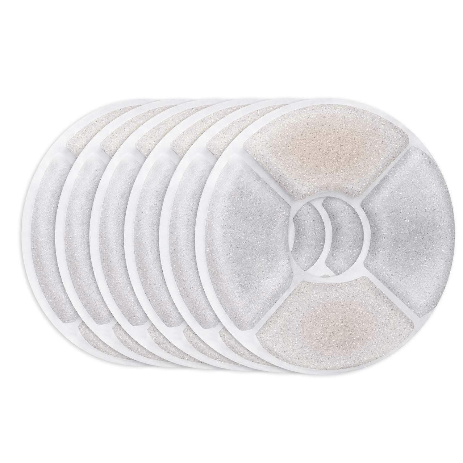 6pcsウォーターファウンテン交換用フィルター、ステンレススチールトップキャットファウンテン、カーボンフィルター