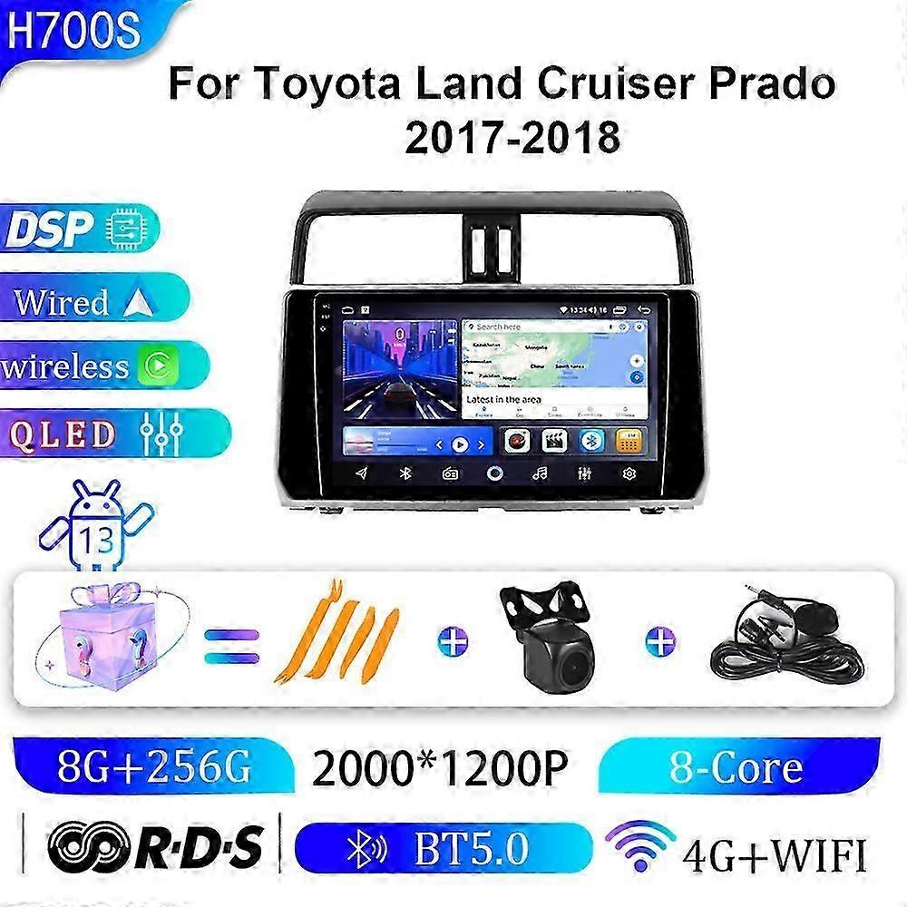 Suitable for Toyota Prado Dominance Car 17-18 in car Android large screen navigation system GPS navigation-2K