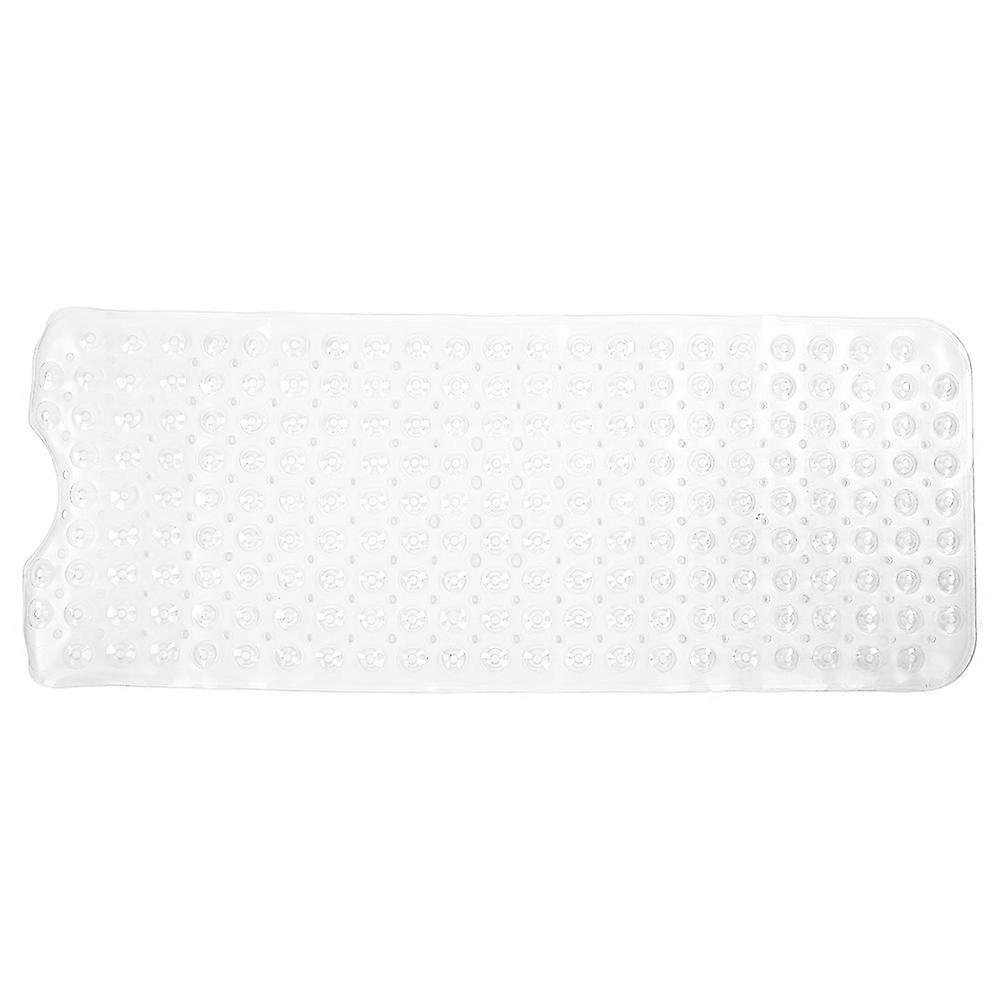 Non-Slip PVC Bathtub Shower Mat 40.5x101cm with Suction Cups for Safe Bathing and Showering