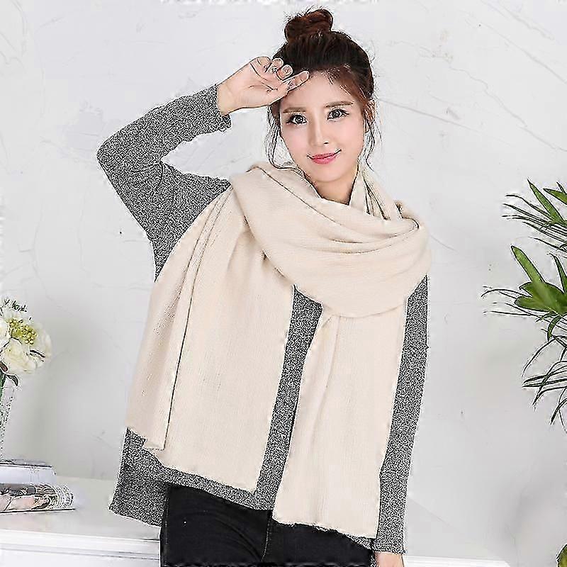 1PC Solid Women Men Scarf Knitted Unisex Thick Warm Winter Long