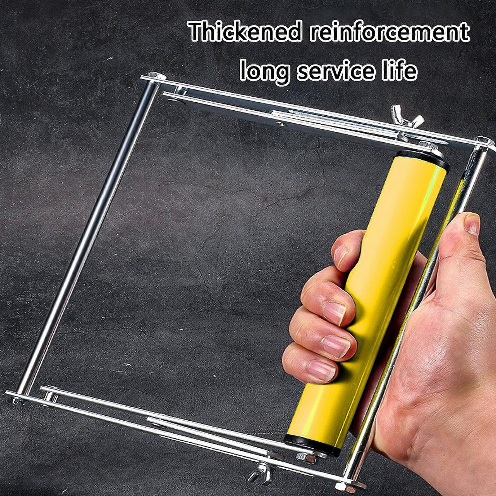 Adjustable Height Stainless Steel Material Support Stand for Cutting Machines Frame for Workshops and DIY Enthusiasts  Yellow