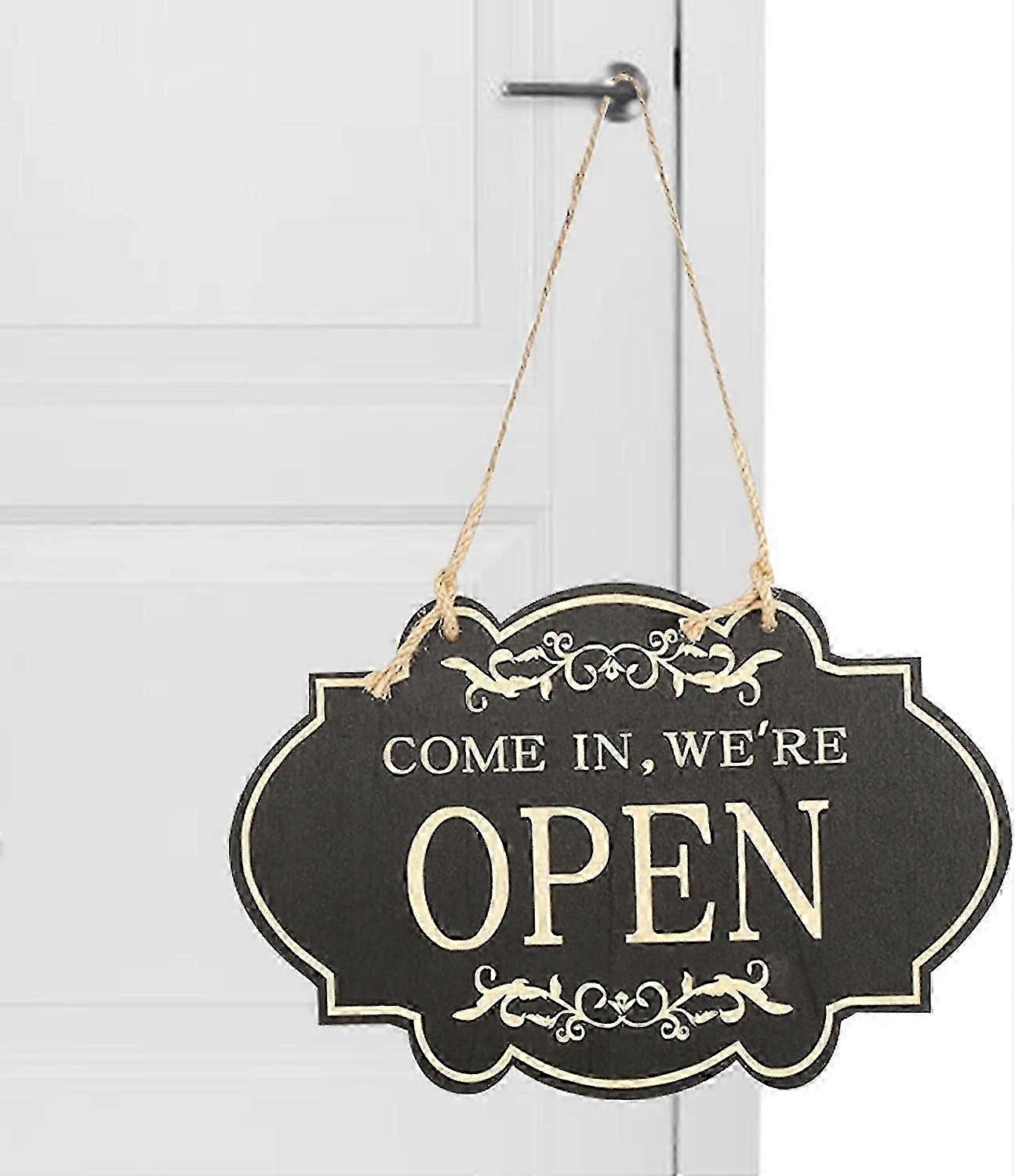 Open And Closed Sign, Double-sided Wooden Open Closed Sign, Rustic Wooden Closed Signs For Door, Open Closed Door