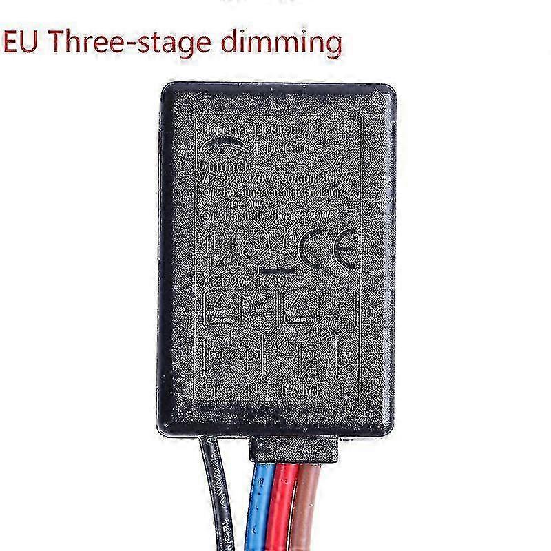 EU Compatible 3-Gang Touch Dimmer Switch, Built-In Wall Light Control LD-600s