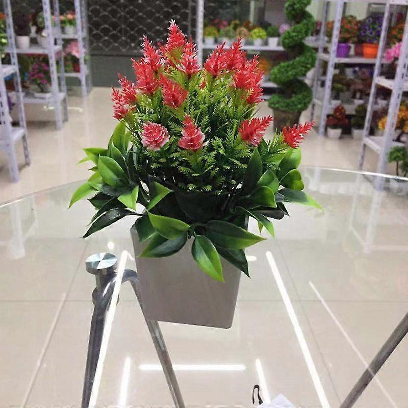 Silk Flower Artificial Plant Rattan Living Room Display Pinecone Bonsai