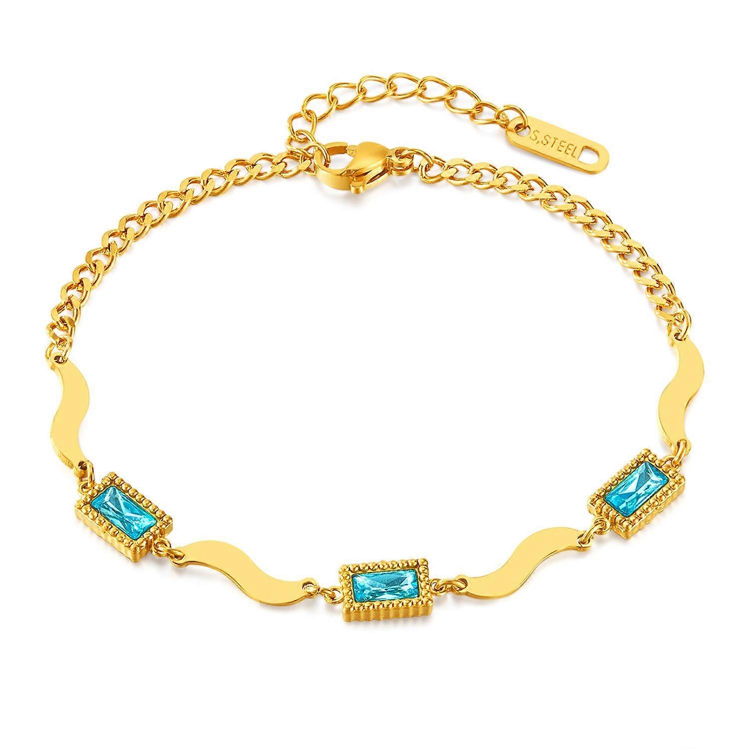 Premium Simple Women's Bracelets,Dainty Bracelet Stretchable Adjustable Bracelet For Women,Model:GS1570-Blue
