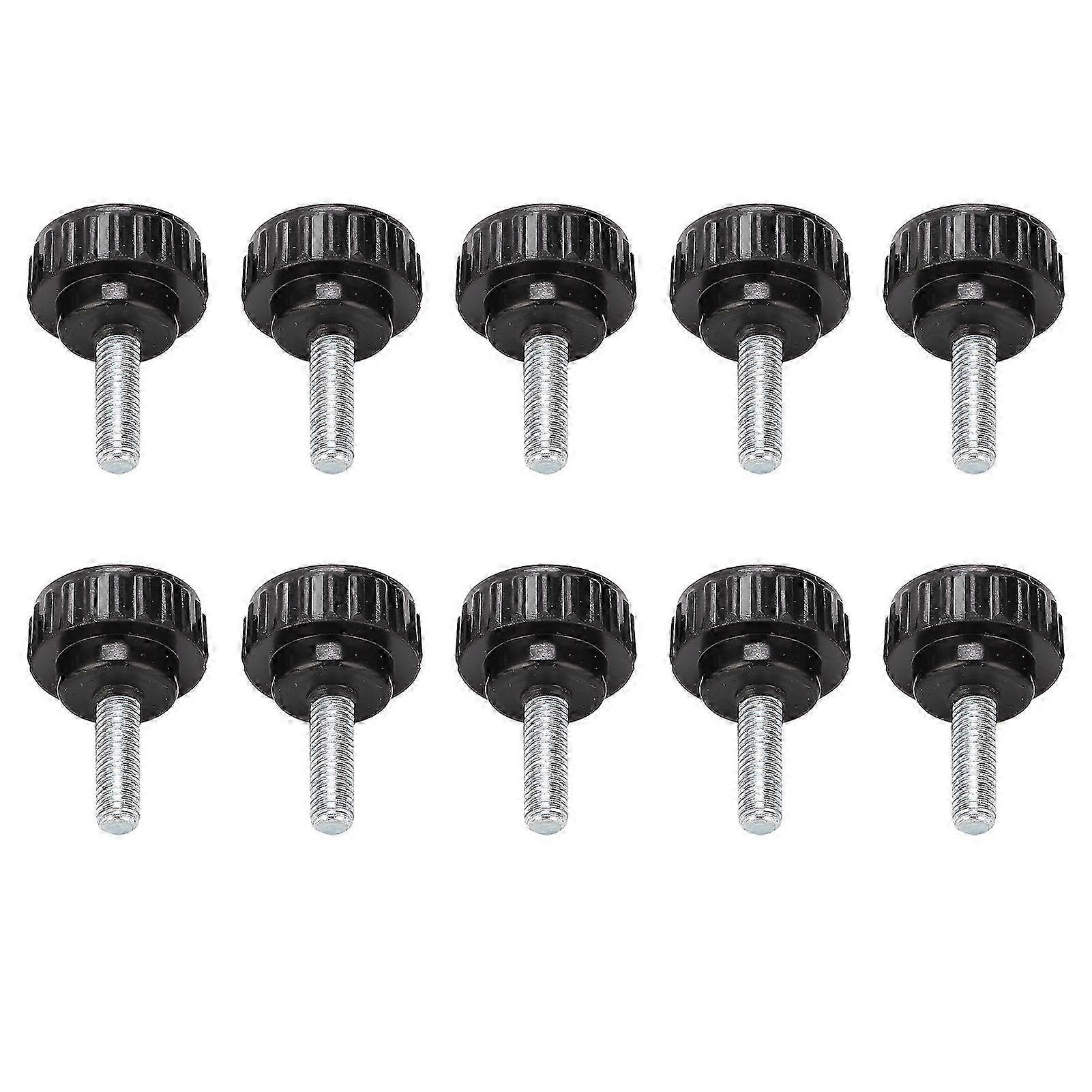10Pcs Clamping Knob Jig Bolt Lathe Hand Grip Twist Nut Straight Thread Locking Handle M6x25x20
