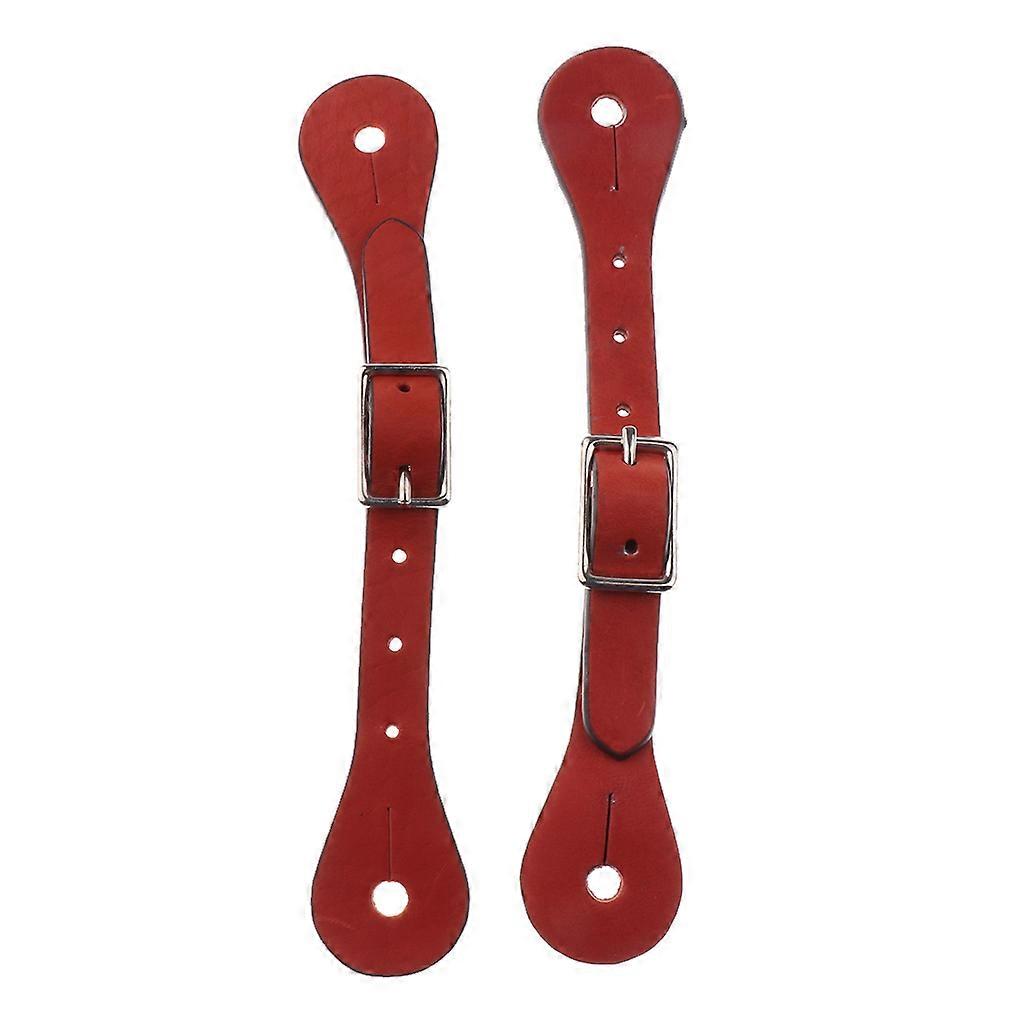 2 stk 22cm Hesteridning Skinn Sporestropper brun