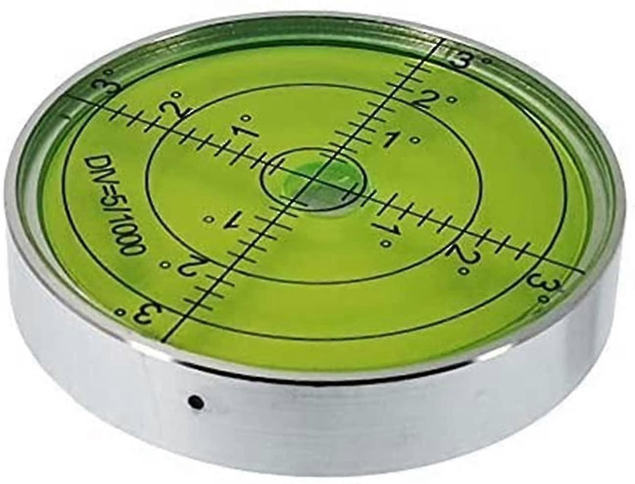Round Aluminum Inclinometer With Magnet High Accuracy 60mm Inclinometer For Inspection Instruments 60x12mm Accuracy