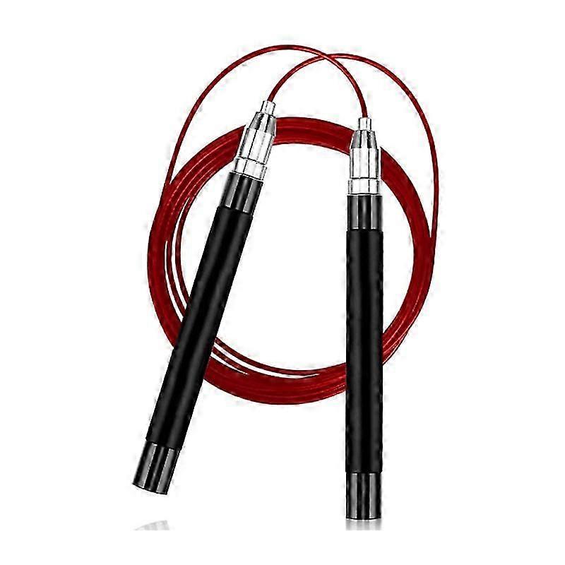 M2 Speed Jump Rope - Patent Pending Self-Locking, Screwless Design - Weighted, 360 Degree Rotation, Silicone Grips with 2 Speed Ropes for Crossfit, Ho