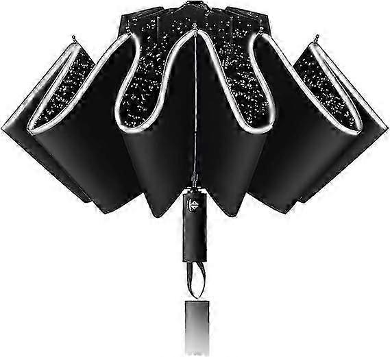 12 Ribs Inverted Umbrella Windproof Travel Umbrella TOPTSOFI Reverse Folding Umbrella with