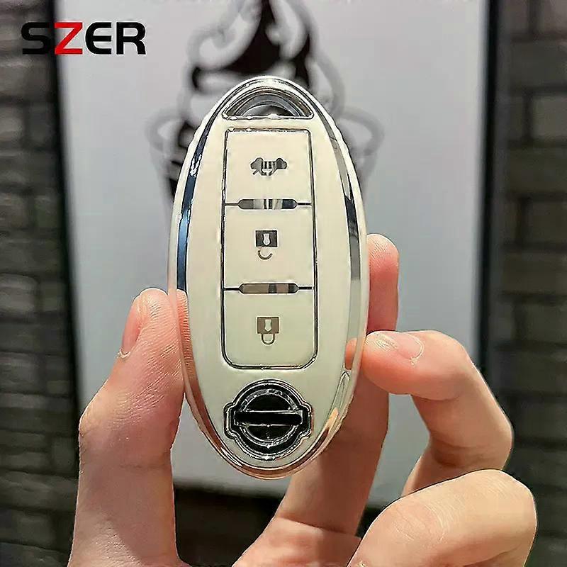 TPU Car Key Case Cover Shell Fob compatible for Niss-an Qashqai Juke J10 J11 X-Trail T32 T31 Kicks Tiida Pathfinder Note Infin-iti Keyless