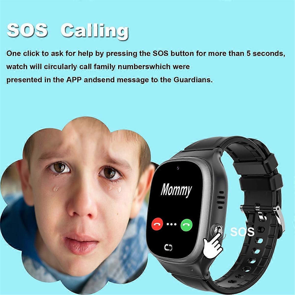 Waterproof Kids Smart Watch Tracker, Student Smart Watch with SOS Alarm Call Camera, Kids Watch with