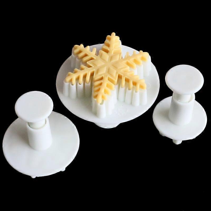 6 PCS Fondant Cake Tool Fine Snowflake Spring Mould Set Fine Snowflake Shape