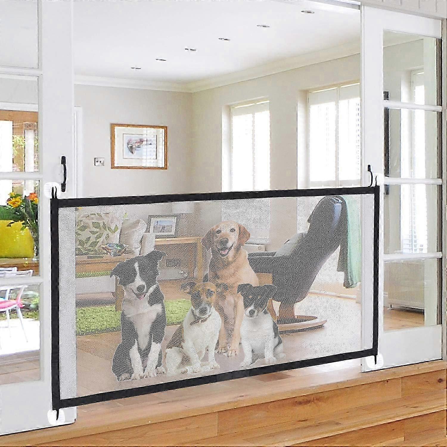 Köpek Güvenlik Kapısı Pet Taşınabilir Genişletilebilir Köpek Kapısı Çit Katlanabilir Örgü Kapısı Sihirli Köpek Kapısı Mutfak Merdivenleri Koridorları Bebek