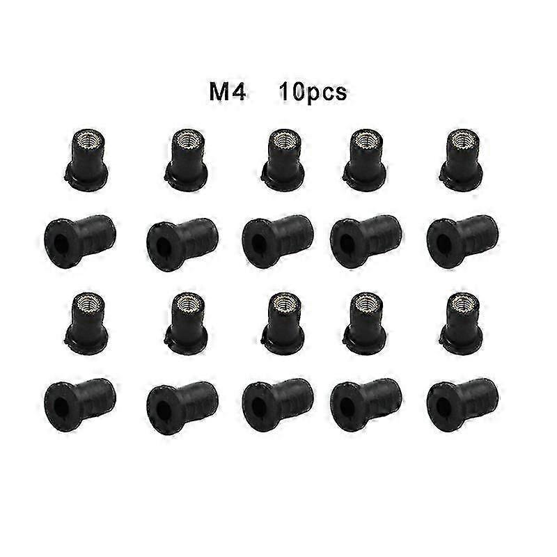 CON 10pcs M4 M5 M6 βίδα συνδετήρων μπουλονιών παρμπρίζ μοτοσικλετών καθολική λαστιχένια βίδα συνδετήρων παξιμαδιών φρεατίων