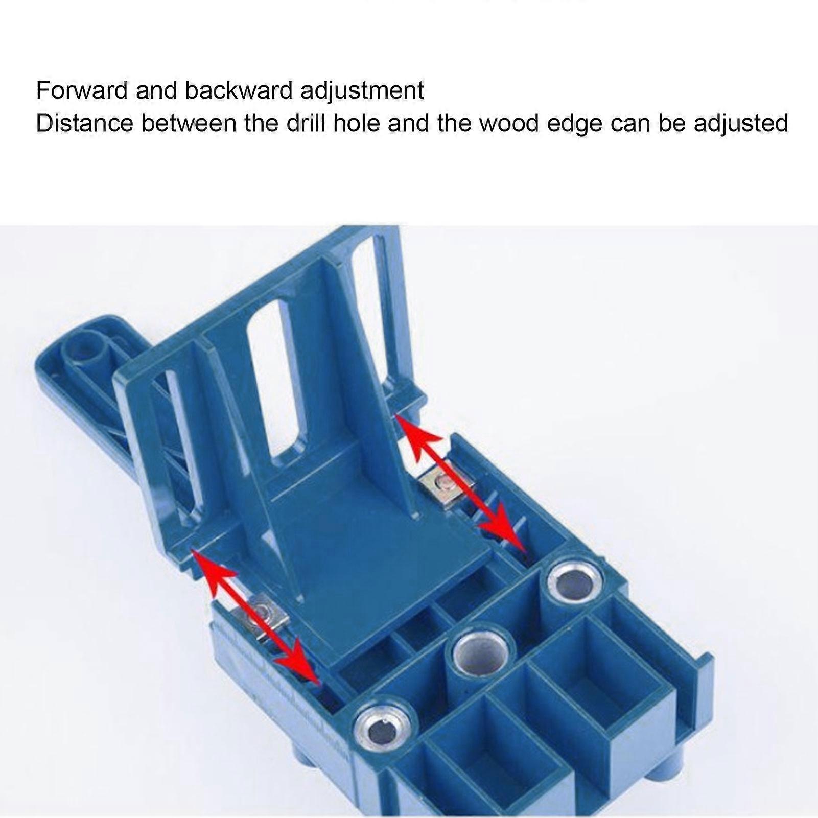 Woodworking Straight Hole Locator, Carpentry Drilling and Doweling Guide, Hand Tools, Blue