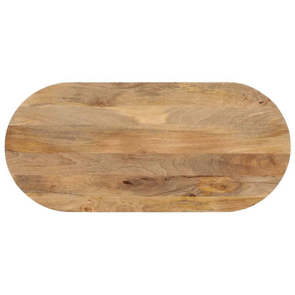 Table top 100x40x3.8 cm oval solid wood mango