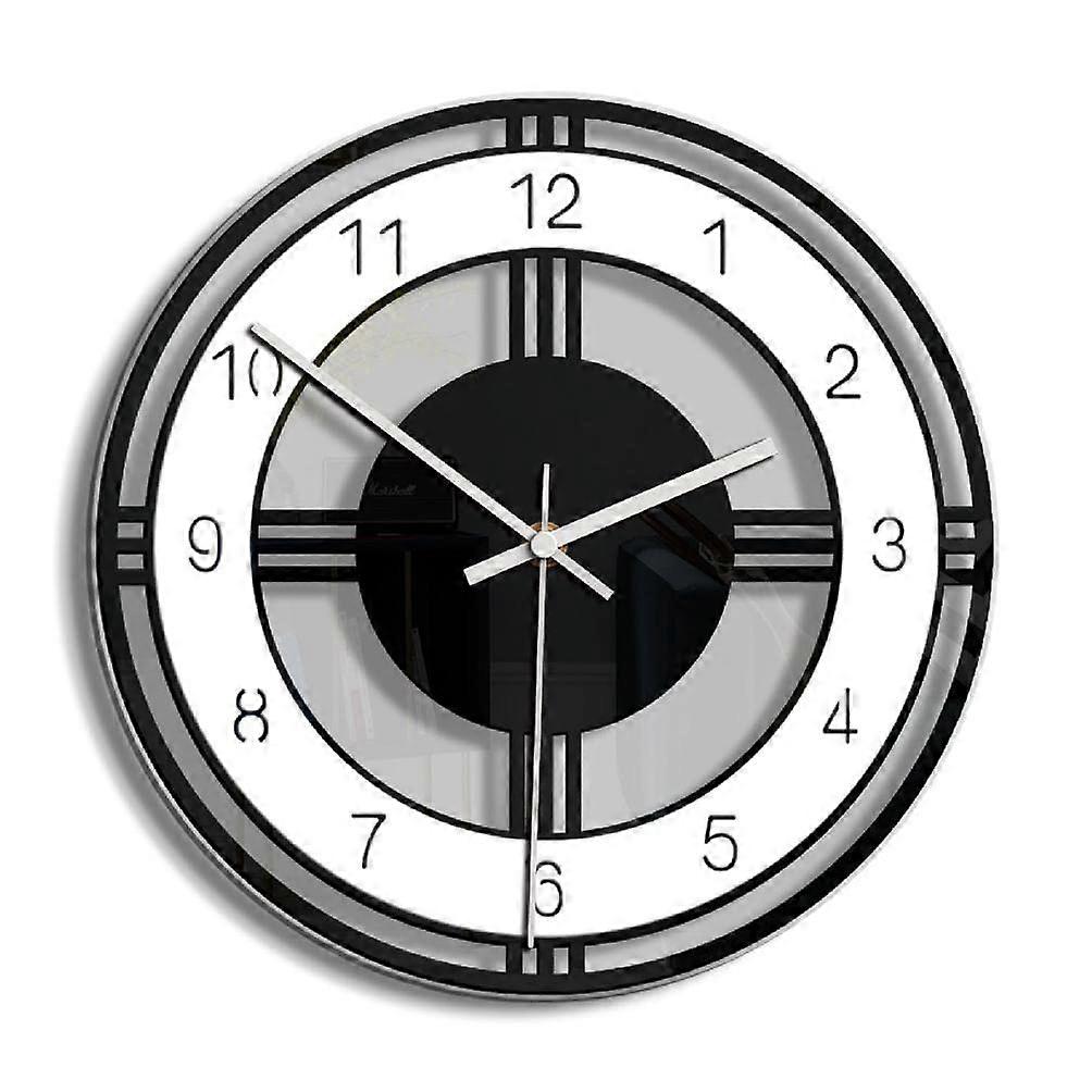 Simple Silent Non-Ticking Modern Wall Clock 11 Inches for Living Room, Minimalist Design, Battery Operated, Easy to Read