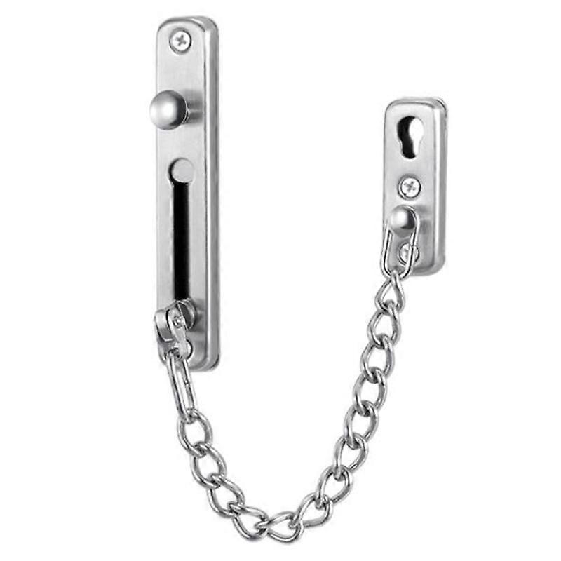 Security Door Guard, Stainless Steel Chain Lock, Child-Safe