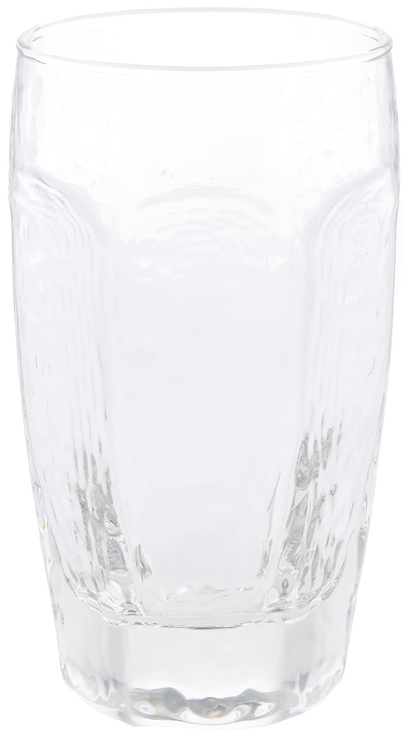 PLB3601 Beverage Tumbler Set of 6, 16 oz Soda Glass, Durable Clear Glassware, Ideal for Home and Parties