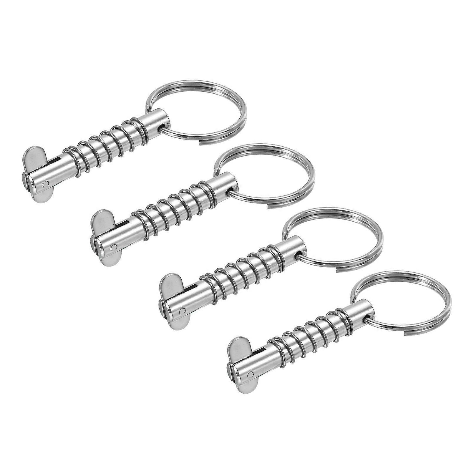 316 Stainless Steel Quick Release Pin 4 Pack 1.6" Usable Length Bimini Top Pin with Drop Cam & Spring for Boats