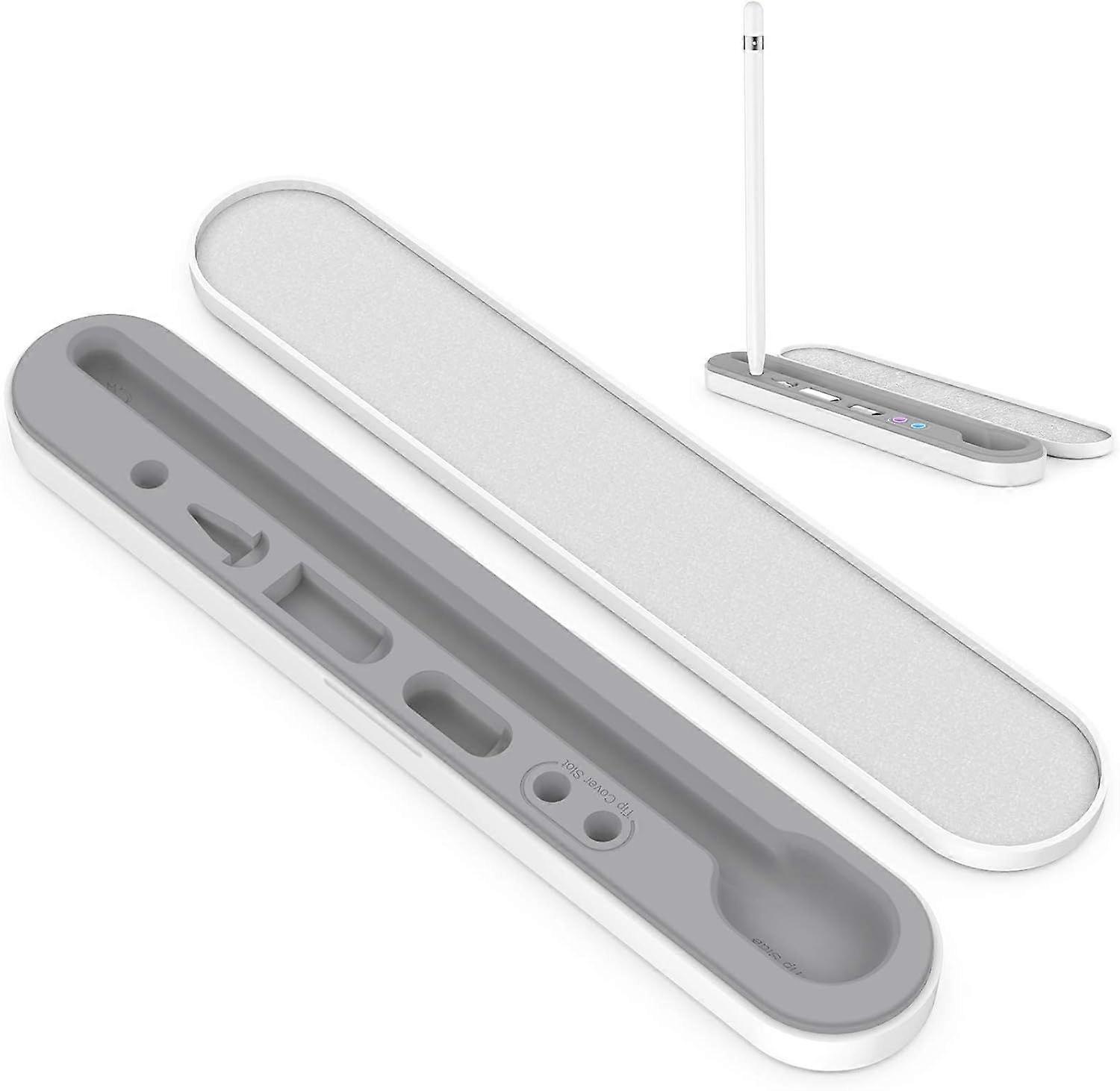 (White)Portable Carrying Case for Apple Pencil 1st and 2nd Generation iPad Pencil Accessories Hard Shell Storage Box Compatible with Apple Pencil 1st/