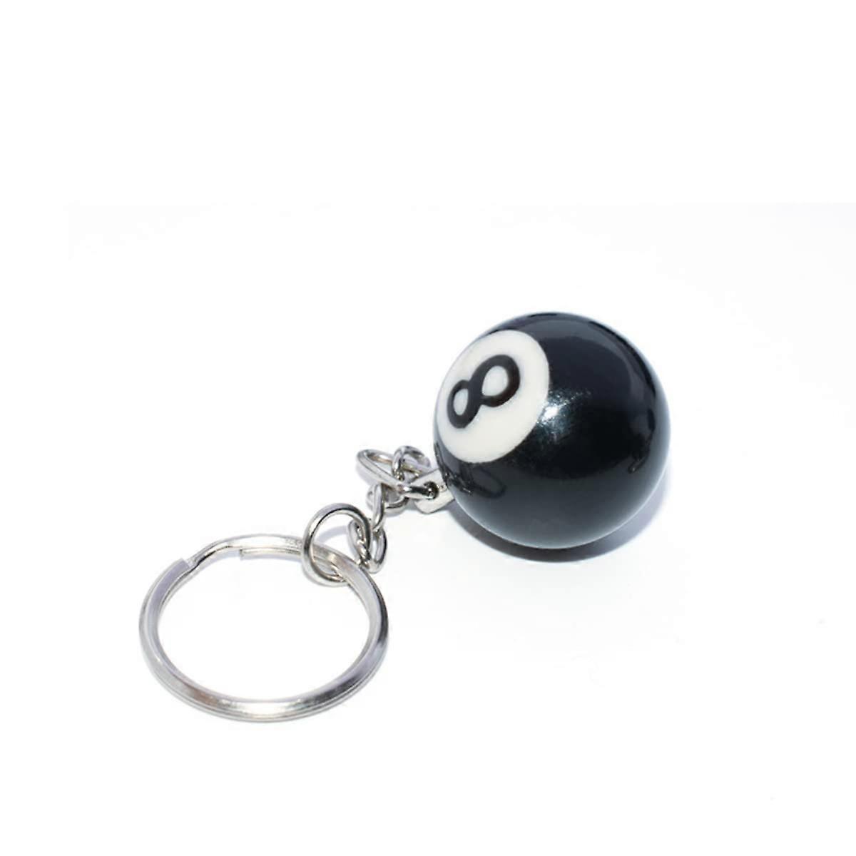 Kapitomanio 8 Ball Key Chain Black No.8 Pool Ball Keychain for Boyfriend Valentine's Day Gift Creative Design