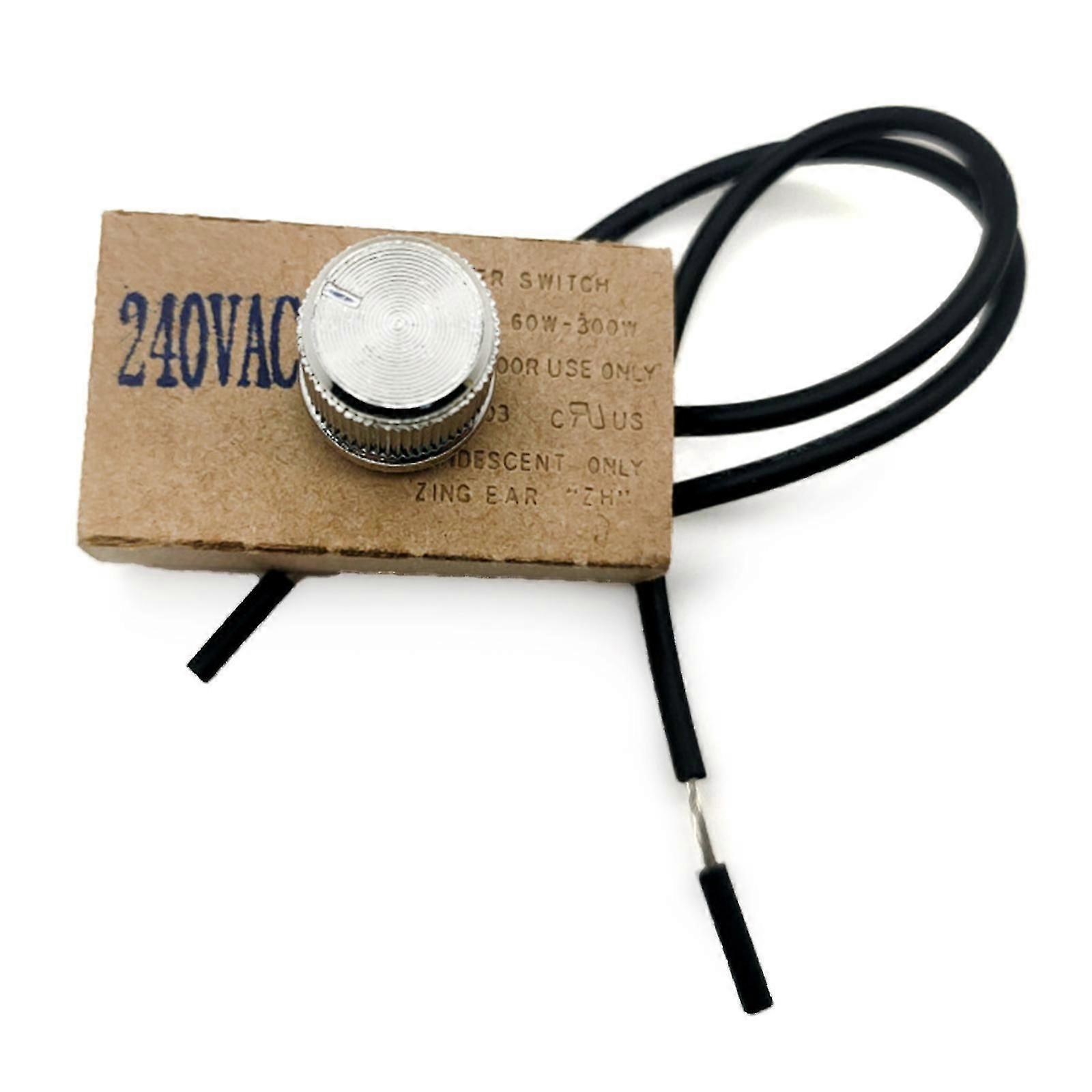 LED Dimmer Rotary Switch Replacement 120V/240VAC 300W Stepless Dimming Switch
